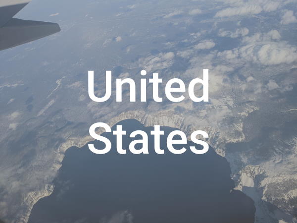 Photo of Crater Lake, Oregon, taken from an airplane. Click on this image to go to the gallery for the United States.